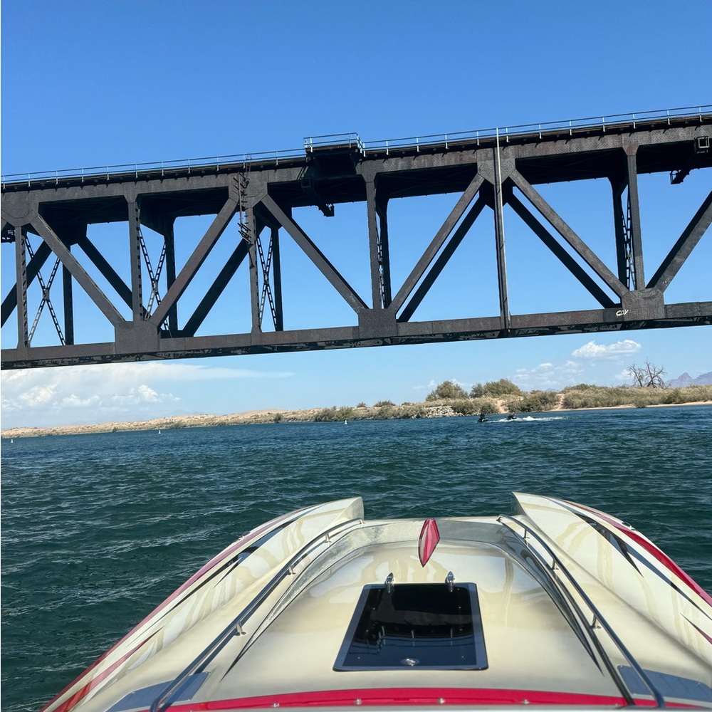 Red and Cream Speedboat